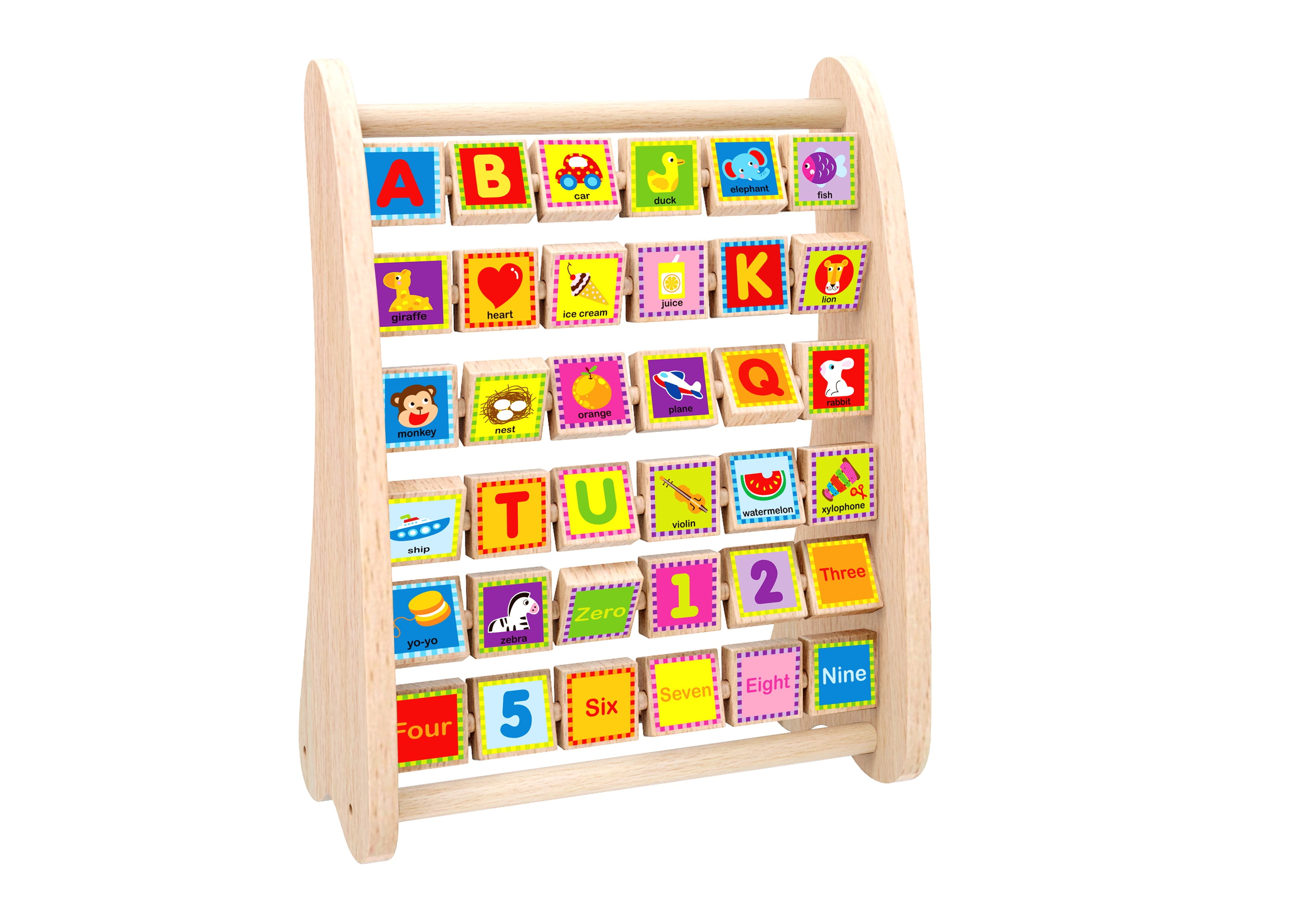 Melissa  Doug Abacus Classic Wooden Toy Developmental Toy, Brightly-Colored Wo 