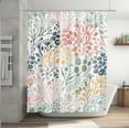 thumbnail image 3 of Colorful Abstract Floral Shower Curtain 72 x 72 Inch，Watercolor Flowers Shower Curtain for Bathroom Decor, Wildflower Fabric Shower Curtain with 12 Hooks, 3 of 6