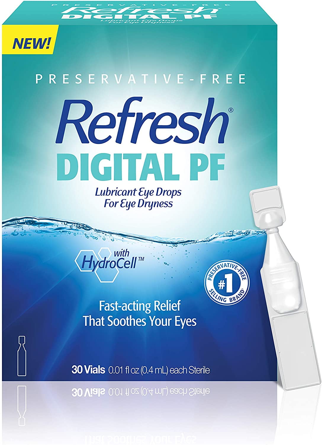 Refresh Digital PF Lubricant Eye Drops, 0.01 fl oz, 30 Count (Pack3)