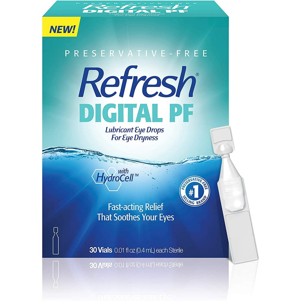 Refresh Digital PF Lubricant Eye Drops for Dry Eyes, 0.01 fl oz 30
