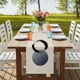 thumbnail image 4 of Table Runners 72 Inches Long Dress Scarves, Abstract Art Sun Farmhouse Kitchen/Dining Table Runner, Coffee Tablerunners, Modern Art Black Round Rustic 16x72 Inch, 4 of 9