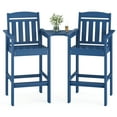 thumbnail image 2 of Tall Adirondack Chairs Set of 2, HDPE Bar Height Patio Bar Stools w/ Connecting Tray & Umbrella Hole, All-Weather Outdoor Seating for Poolside, Balcony, Backyard, 2 of 8