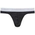 thumbnail image 2 of TANBOM Men's Striped T-Back Thong Bulge Pouch Soft Breathable Tagless Design Comfortable G-Strings Black M, 2 of 6