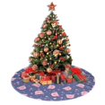 thumbnail image 4 of Christmas Tree Skirt, Pink Love Cute Pig Soft Plush Christmas Tree Decorations Indoor, Tree Skirts Mat for New Year Halloween Holiday Christmas Party Decor 48", 4 of 6