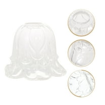 ULTNICE Durable Glass Lampshade with Flower Design for Home Use Clear Transparent 6.3 Inches