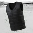thumbnail image 6 of Usmixi 2023 Heated Vest for Women Winter Unisex Heated Jacket Winter Outdoor 16 Electric Heating Area Sleeveless Vest Open Front Solid Plus Size Heated Coat Outwear with Pocket Weekly Deals, 6 of 7