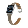 thumbnail image 6 of Bands Compatible with Apple Watch Band 42mm 44mm 45mm 49mm, Argyle Engraved Genuine Leather Wristband Starp for iWatch SE SE2 Series 9 8 7 6 5 4 3 2 1 Ultra for Women Men,Grey, 6 of 8
