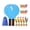 Blue, variant on 18Pcs Completed Table Tennis Shuttlecock Set Childrens Crickets Toy With Junior Sized Wooden Bats And High Bounces Balls
