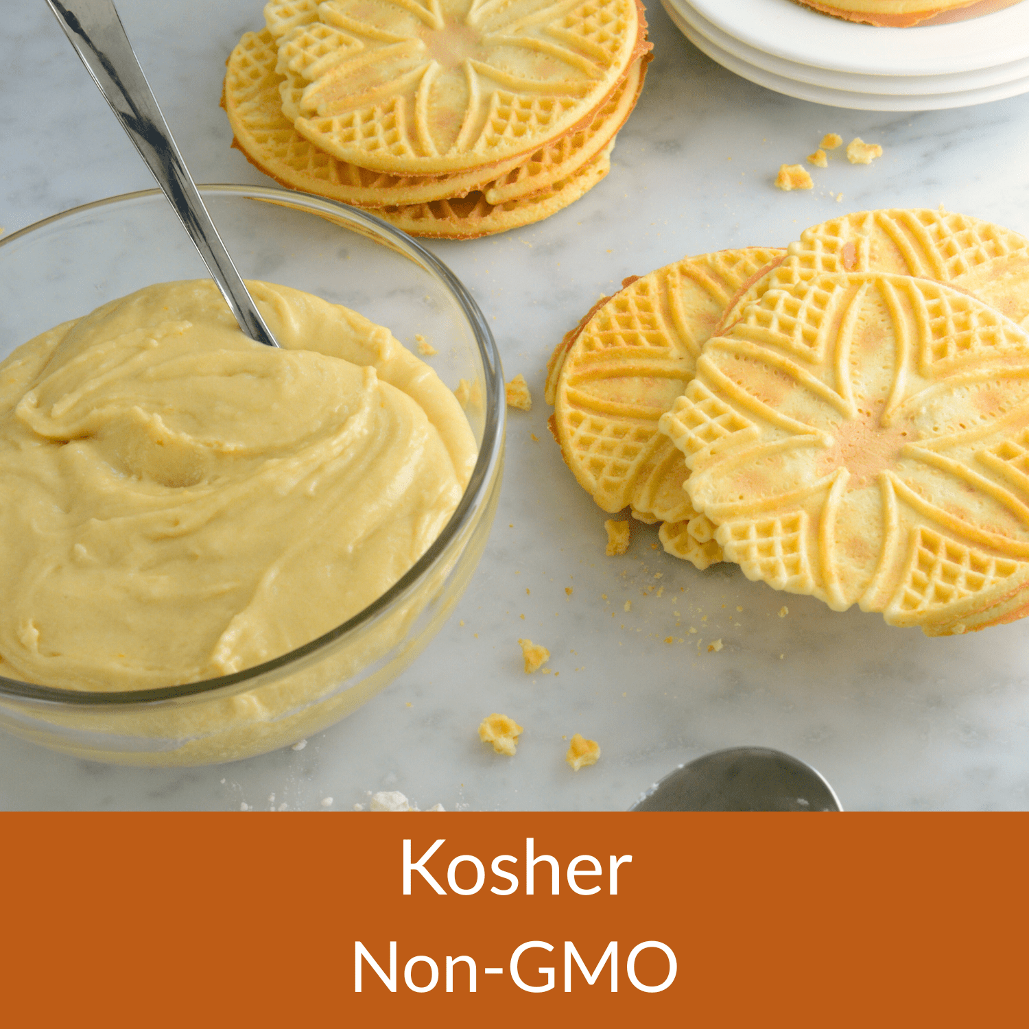 DeLallo Almond Pizzelle Cookies, Non-GMO, Kosher, 6 oz Container, (6 Pack)