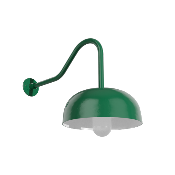 14in AG Series with 22" Style H Gooseneck, LAC Integral LEDs with Adjustable Lumens & Kelvin, 23W, 41SF - Frost Short