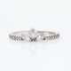 thumbnail image 5 of Anillo de muestra de pétalo brillante con diamantes bañado en plata, anillo de lujo con forma de copo de nieve y flores, regalo sorpresa, 5 of 5