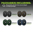 thumbnail image 6 of HANDBODE Bumper Plates, Olympic Weight Plates 180 lb Set, Black Rubber Bumper Weights Plate with 2 Inch Steel Insert for Barbell, Colored Standard Strength Training Plates for Weightlifting, 6 of 8