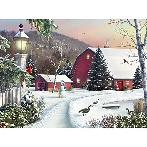 Bits and Pieces Glow in The Dark Puzzle Home for Christmas Train Large 300 Piece for sale online 