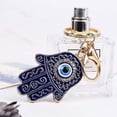 thumbnail image 1 of Llavero Hamsa Mano De Fátima Llavero Mal De Ojo Con Diamantes De Imitación De Cristal Resina Lucky Nazar Amuleto Ojo Del Diablo Palma Encanto Llavero Para Mujeres Hombres Coche, 1 of 4