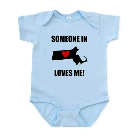 

CafePress - Someone In Massachusetts Loves Me Body Suit - Baby Light Bodysuit Size Newborn - 24 Months