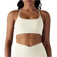 thumbnail image 2 of Women Bras Yoga Wear Bra Breathable Drying Body Shaping Back Fitness Blazer Wireless Bras for Women White L, 2 of 8