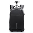 thumbnail image 1 of Mochila con ruedas para computadora portátil Mochila grande con ruedas negra Mochila de viaje Bolsas de negocios Maleta Hombres Mujeres Grandes, 1 of 5