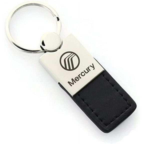 Mercury Keychain & Keyring - Duo Premium Black Leather