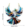 thumbnail image 2 of Crystal Sky Stained Glass Art Ornament, Acrylic Bird Sun Catcher Hanging Decoration for Window, Garden, Indoor Home Decor, Diamond Art Bird Window Hanger for Living Room,G, 2 of 4