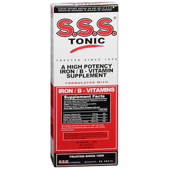 S.S.S. Tonic Liquid Iron & Vitamin B Supplmeent, 20 Fl. Oz.