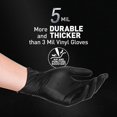 thumbnail image 2 of Guantes de vinilo desechables OKIAAS negro/rosa, sin látex, 100 quilates, 2 of 6