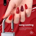 thumbnail image 4 of Beetles Red Gel Nail Polish Set, 15ML Burgundy Wine Shimmer Gel Polish, 4 of 7