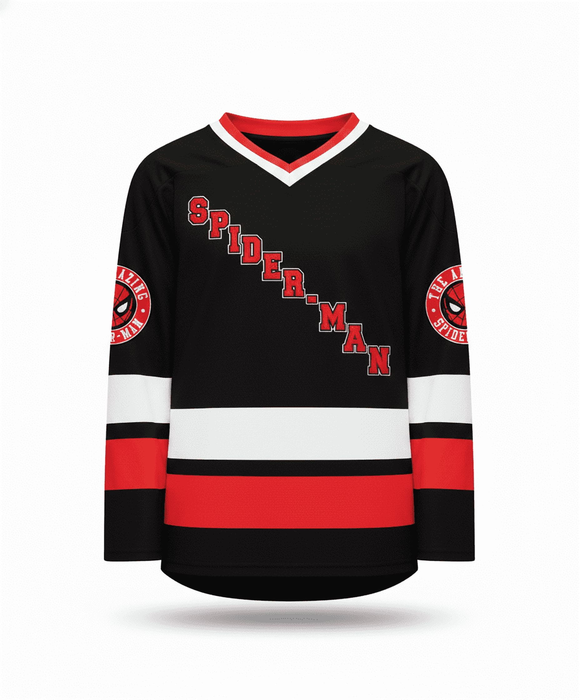 Spider-Man Boys and Big Boys Spidey Letters Graphic Hockey Jersey, Sizes 4-18