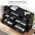 thumbnail image 4 of Dresser for Bedroom, Wooden 7 Drawer Chest, 51" Wide Modern Storage Dresser TV Stand with Metal Handles, Versatile Closet Organizer for Living Room, Hallway, Entryway, Black, 4 of 7