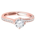 thumbnail image 2 of Aonejewelry 0.90 Ct. Ttw Classic Diamond Engagement Wedding Ring 10K Rose Gold, 2 of 4