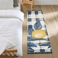 thumbnail image 3 of Yayeee Runner Rug for Bedroom 2'x6' Machine Washable Hallway Non Slip Mat, Beige Plaid Lemon, 3 of 8