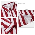 thumbnail image 5 of Blusa informal holgada con cuello vuelto para el trabajo diario Camisa de manga larga con rayas rojas, 5 of 5