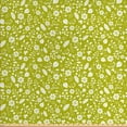 thumbnail image 1 of Botanical Fabric by the Yard, Monochrome Pattern of Flowers Berries and Leaves Budding Elements, Decorative Upholstery Fabric for Chairs & Home Accents, Yellow Green and White by Ambesonne, 1 of 4