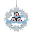 thumbnail image 6 of Maxora Personalized Ornaments Customized Christmas ornament Penguin with Snowflake Family of 3 Free Customize, 6 of 10