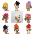 thumbnail image 5 of Retro For Horse Racing Hair Accessories Cap Flower For Dance Hairpin Top Hat Headband Headwear ROYAL BLUE, 5 of 7
