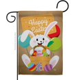 thumbnail image 1 of Ornament Collection G192024-BO Colorful Happy Easter Egg with Bunny Springtime Double-Sided Decorative Garden Flag, Multi Color, 1 of 1