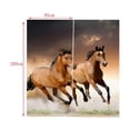 thumbnail image 2 of Cortinas de ventana Soledad de 2 Paneles con Estampado de Animales Y Decoración 3D Caballo corriendo, 2 of 9