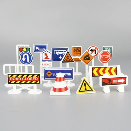 Car Toy Accessories Traffic Road Sign Creative Model Toy DIY City Parking Lot Roadmap Educational Toys for Kids Game (Best Car Parking Games For Iphone)