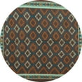 thumbnail image 1 of Ahgly Company Indoor Round Oriental Light Blue Traditional Area Rugs, 8' Round, 1 of 4