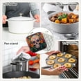 thumbnail image 5 of Bahomeck Pot Holder 4Pcs,Mexican Skull With Colorful Floral Background Square Heat Resistant Hot Pads For Kitchen Cooking Oven With Hanging Loop Potholder Easy To Store, 5 of 5