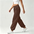 thumbnail image 5 of Yutgune Baggy Sweatpants Women High Waist Drawstring Ribbed Cuff Womens Sweatpants with Pockets, 5 of 9