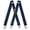 #B Black-Blue Strips, variant on Men's Heavy Duty X-Back Suspenders with Metal Clips Black