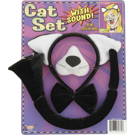 Morris Costumes Child Kitty Cat Tail Ears Nose Accessory Set One Size, Style FM61674