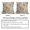 thumbnail image 5 of Vintage Floral Pillow Covers 18x18 Inch Set of 2 Brown Dark Grey Antique Flower Pattern Print Decorative Throw Pillowcases Retro Farmhouse Outdoor Cushion Cases Decor Rustic for Sofa Couch Bed, 5 of 6