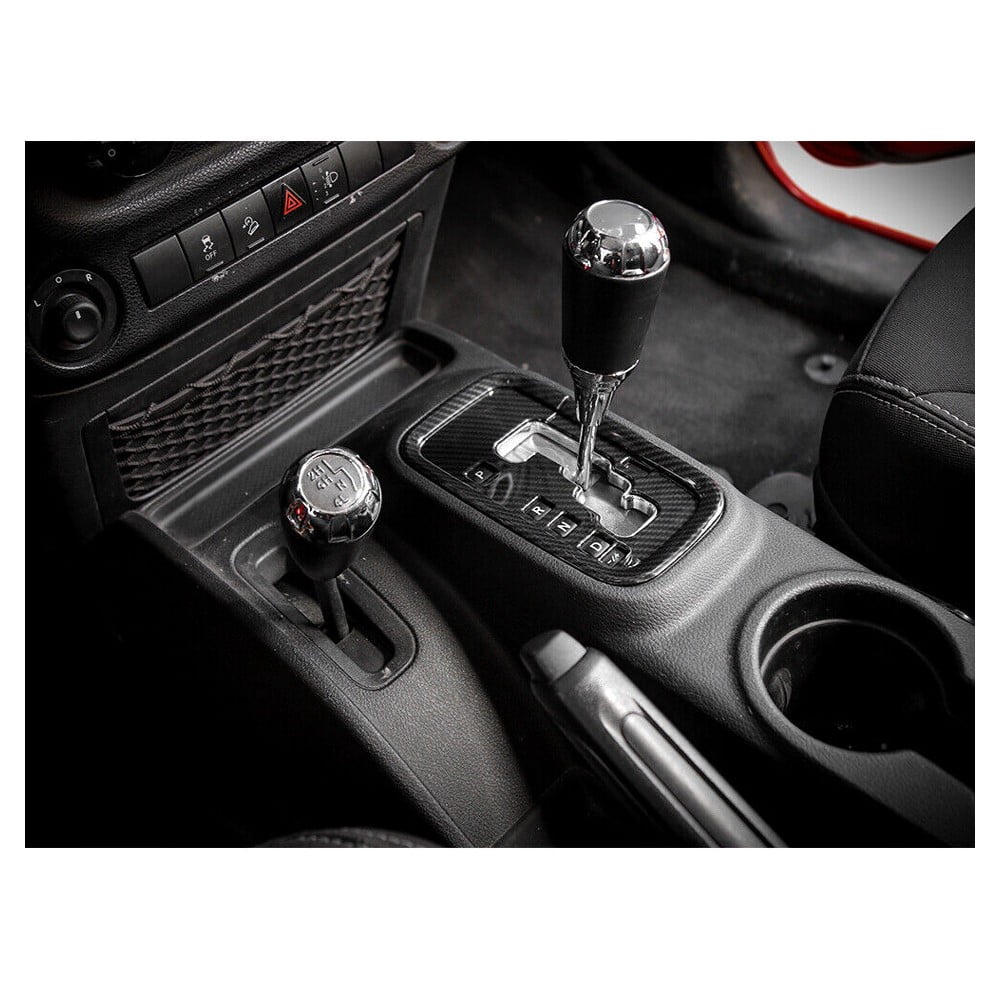 KAIHUIXING Carbon Fiber Gear Shift Panel Decor Cover Trim Frame Front 1 Pieces/Set for Jeep for Wrangler 2007-2018 for Wrangler JK 2018 CFGSPDCTFF2JWJ