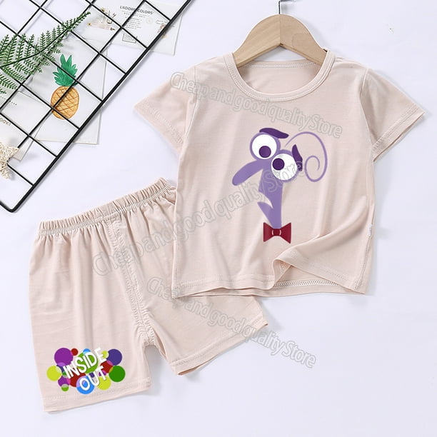 Disney Inside Out 2 Children Pyjamas Sets Cartoon Girls Sleepwear Long Sleeved Clothes Kids Pajamas Set Baby Shirt Tops Clothing