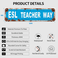 thumbnail image 3 of ESL Teacher Tin Sign 16x4 Inch ESL Teacher Way Design - Great for Classroom, Office, Outdoor Professional Decor, 3 of 4