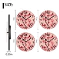 thumbnail image 2 of Battery Operated Analog Wall Clocks Non-Ticking Silent Modern Clock Decorative for Home,Office-Beautiful Cherry Blossom With Pink Background(14inch), 2 of 4