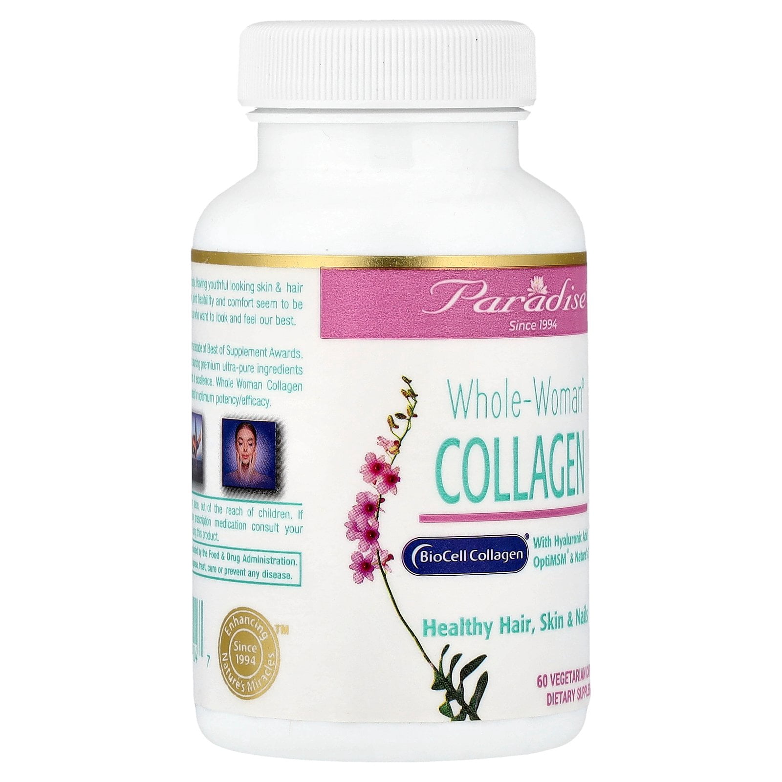 Paradise Herbs Whole-Woman® Collagen, 60 Vegetarian Capsules