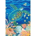 thumbnail image 3 of Briarwood Lane Swimming Sea Turtle Summer House Flag, 3 of 4
