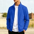 thumbnail image 3 of HAOTAGS Teen Boys Outdoor Jacket（12-19) Long-Sleeve Casual Lightweight Hoodless Sporty Windbreaker Blue Size 15, 3 of 9
